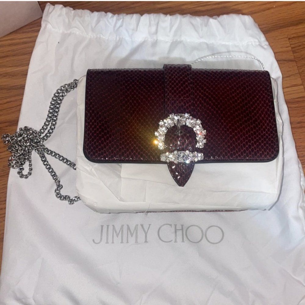Jimmy choo Cheri crossbody lizard Bordeaux